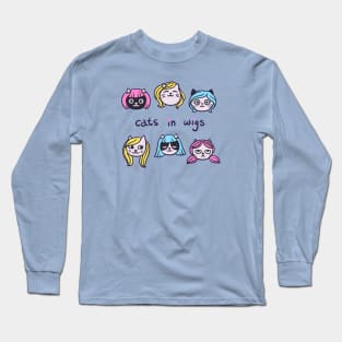 Cats In Wigs Long Sleeve T-Shirt